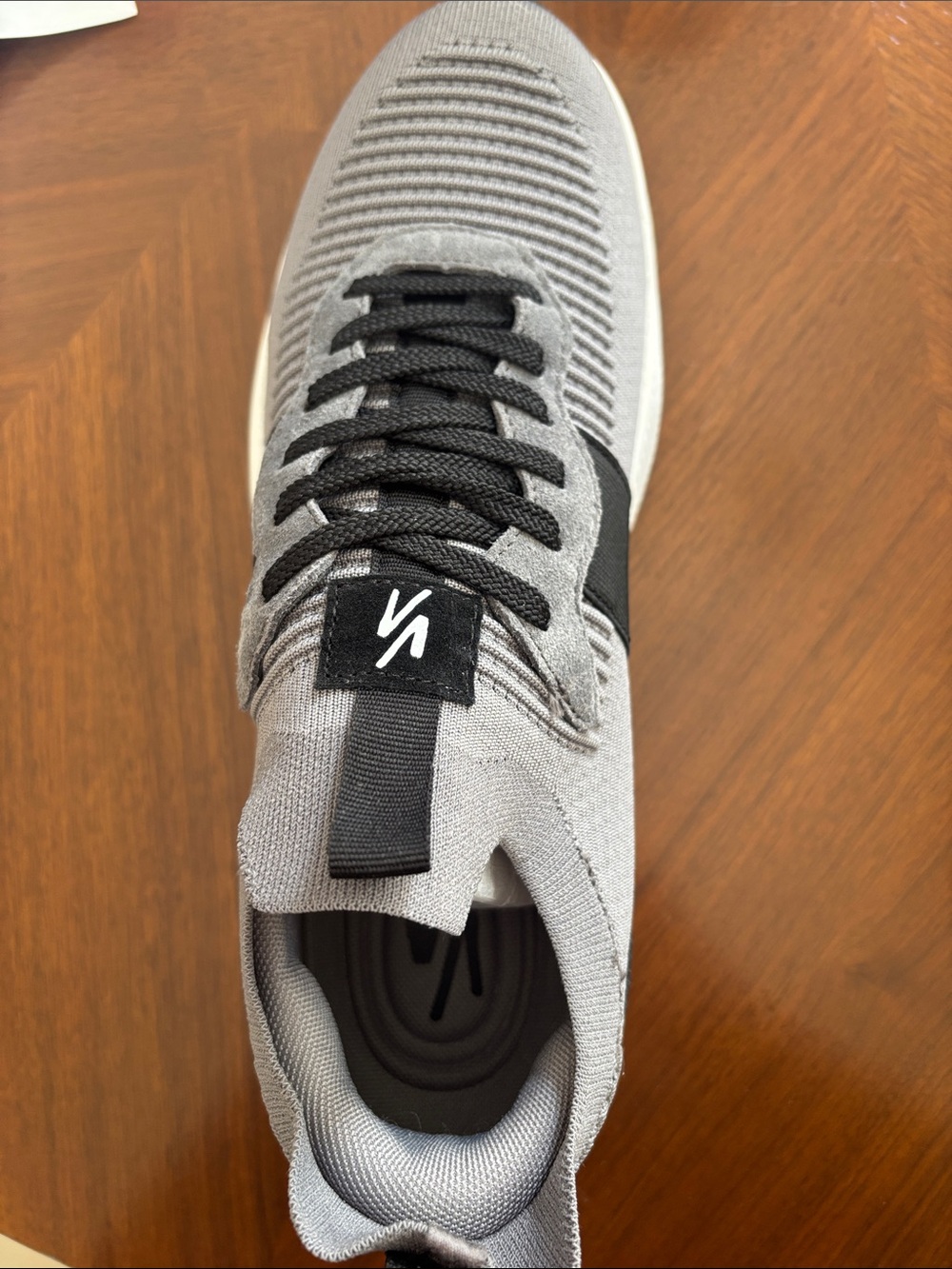 Rivalry Threads Gray and Black Knit Men's Sneakers